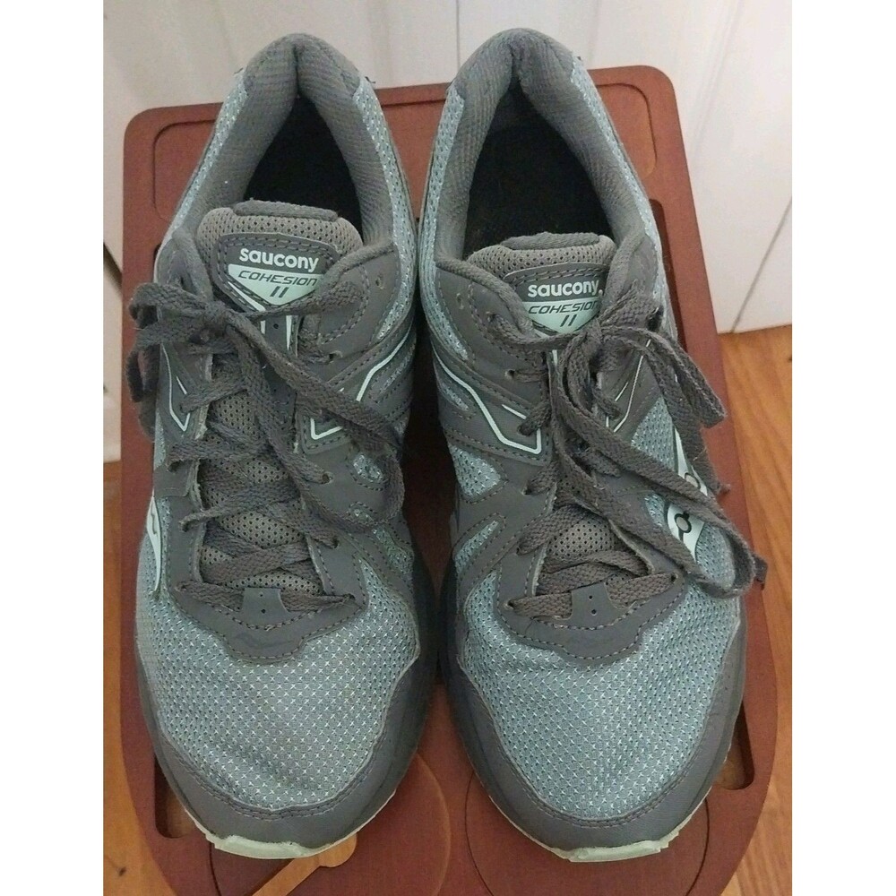 Saucony Women Cohesion II running shoes, Grey w/Teal S10428-1 Size 10W preowned - Picture 4 of 8